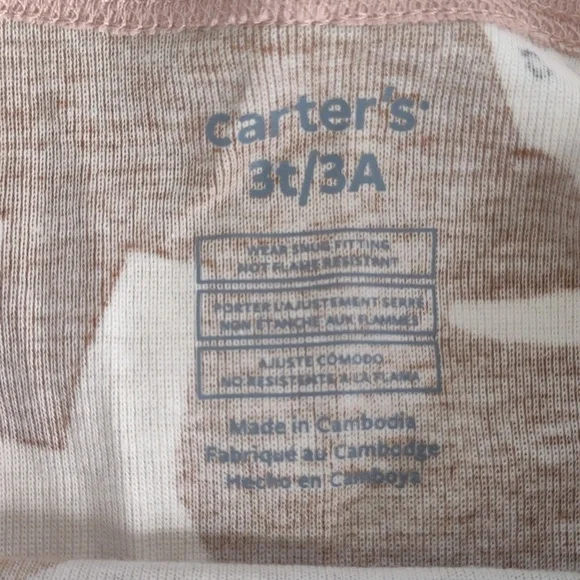 Carter's animal print two-piece pajama set, size 3T, NWT - Picture 5 of 6
